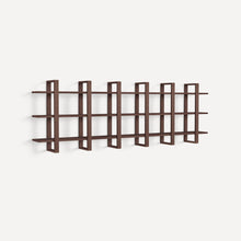Load image into Gallery viewer, Index Wall Shelves HANGING SHELVES Burrow Walnut Set of 3 

