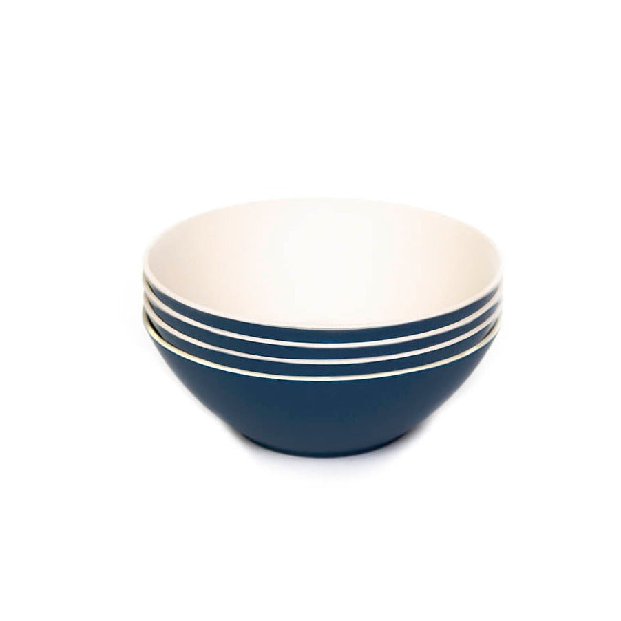 4-Piece Blate Salad Bowl Set (8-inch) Bowls Bamboozle Indigo 