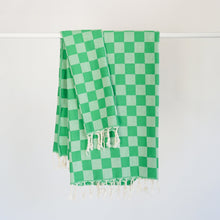 Load image into Gallery viewer, CHECK TURKISH TOWEL / GRASS interiors/textiles STATE 
