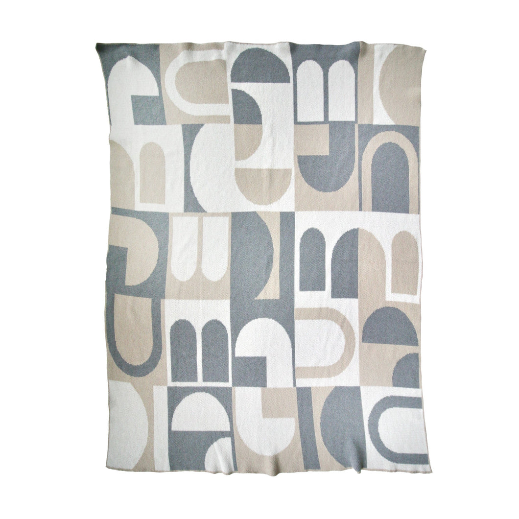 It's Takes a Villa - Neutral Patterned Throw Happy Habitat 