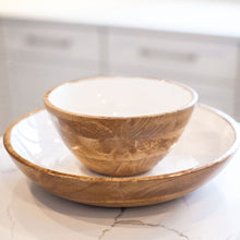 Load image into Gallery viewer, Jeanne Fitz Wood + White Collection Mango Wood Serving Bowl, Medium Jeanne Fitz 
