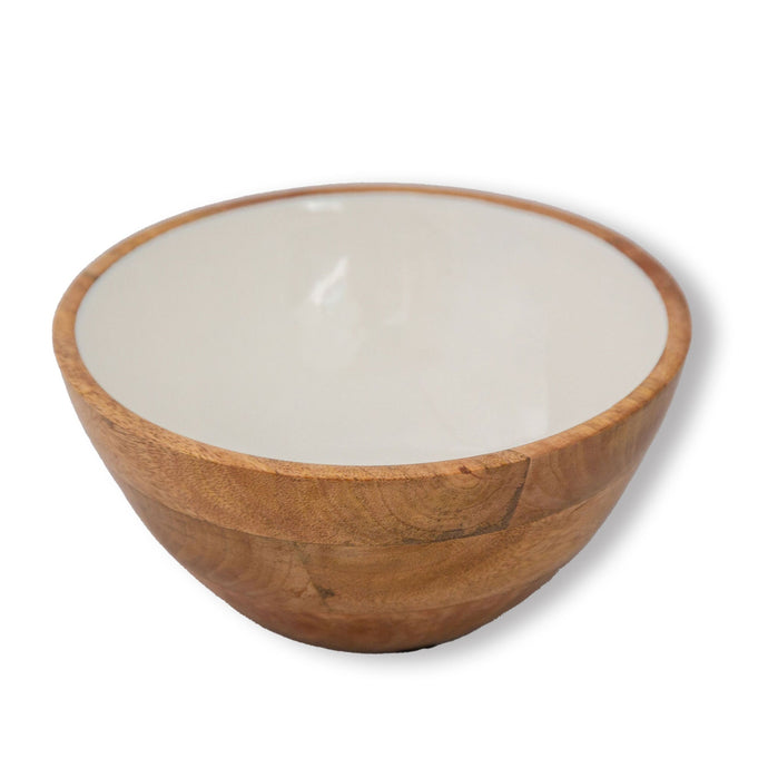 Jeanne Fitz Wood + White Collection Mango Wood Serving Bowl, Medium Jeanne Fitz 
