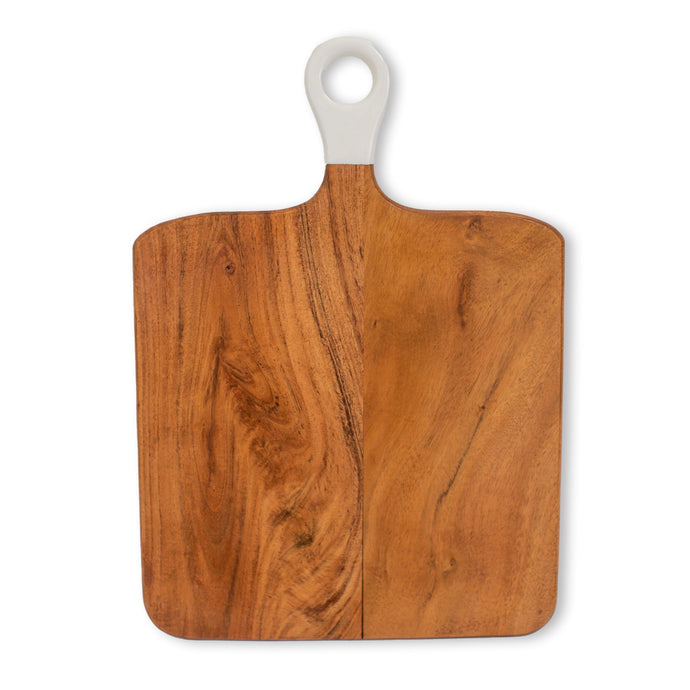 Jeanne Fitz Wood + White Collection Acacia Wood Square Charcuterie Board, Medium Jeanne Fitz 