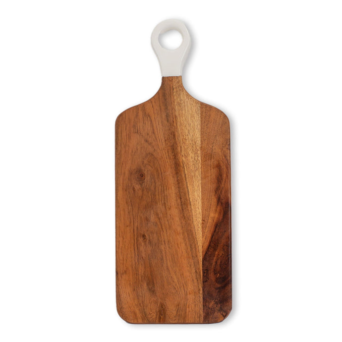 Jeanne Fitz Wood + White Collection Acacia Wood Rectangle Charcuterie Board Jeanne Fitz 