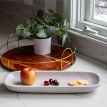 Load image into Gallery viewer, Jeanne Fitz Whitewash Collection Acacia Wood Oval Serving Platter, 16” x 6” Jeanne Fitz 
