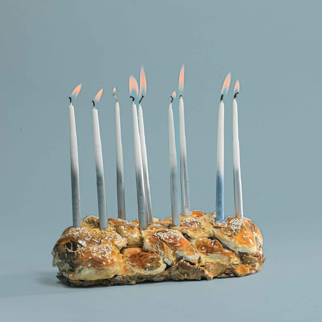 Exclusive Challah Menorah by Janie Korn HOLIDAY Afternoon Light Exclusive 