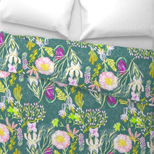 Load image into Gallery viewer, Jubilation Duvet Cover SHEETS, DUVET COVERS, &amp; PILLOWCASES AphroChic Queen Green 
