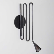 Load image into Gallery viewer, Louis Wall Lamp - Small, Downlight WALL &amp; SCONCE Sara Schoenberger Blackened metal Hardwire 

