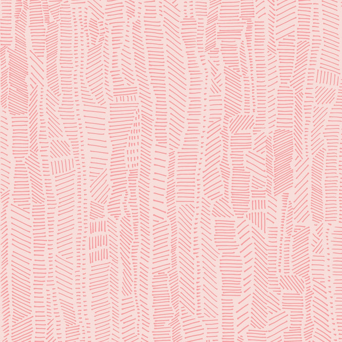 Linear Field Wallpaper Poppy 