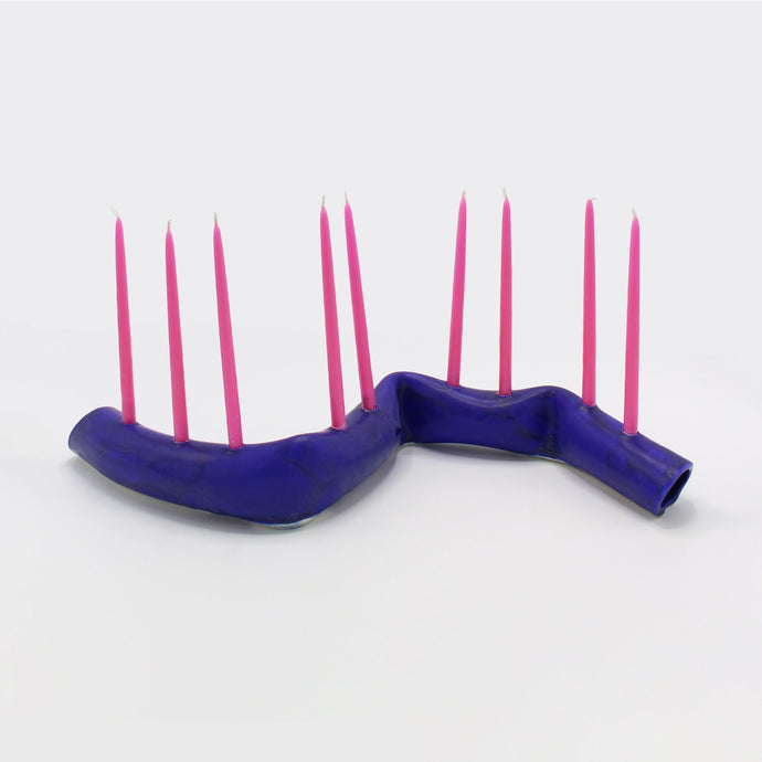 Midnight Blue Menorah 8 Julia Elsas 