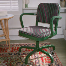 Load image into Gallery viewer, Green Officer Chair with Black Mexidot - Afternoon Light Exclusive OFFICE CHAIRS Emeco 
