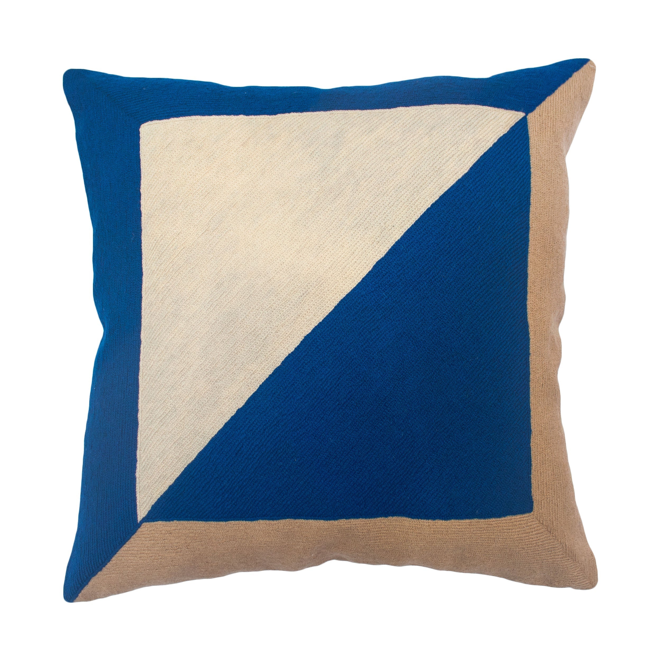 MARIANNE SQUARE PILLOW - BLUE Pillow Leah Singh 