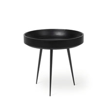 Load image into Gallery viewer, Bowl Table SIDE TABLES Mater 14.9&quot;h x 15.7&quot; diam. Black stained 

