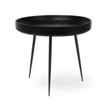Load image into Gallery viewer, Bowl Table SIDE TABLES Mater 18.1&quot;h x 20.4&quot; diam. Black stained 
