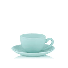 Load image into Gallery viewer, Milk Cup and Saucer COFFEE &amp; TEA Lucie Kaas Minty Haze 
