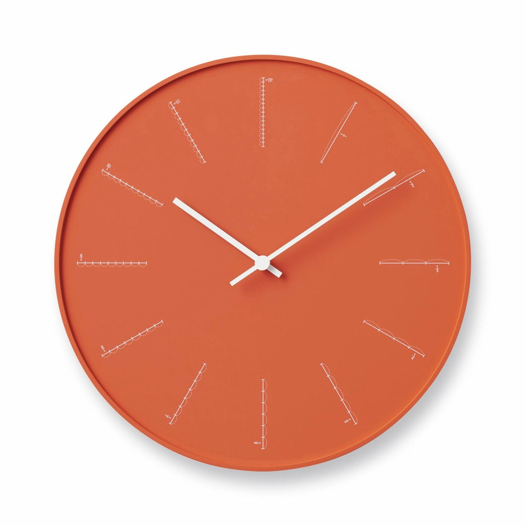 Divide Clock Clocks Lemnos Orange 