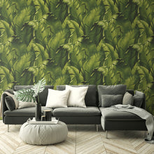 Load image into Gallery viewer, Tropical Banana Leaves WALLPAPER NextWall 
