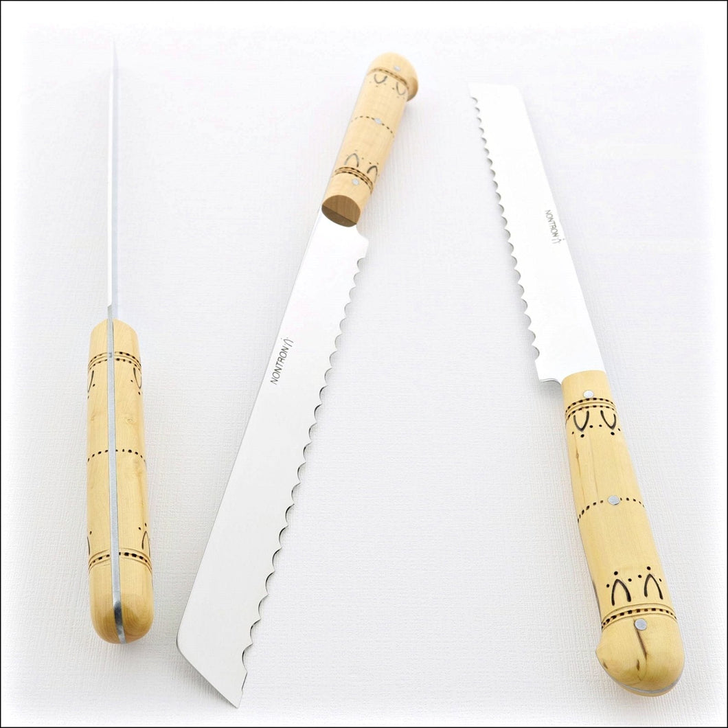 Nontron Bread Knife Boxwood Handle Cutlery Never Under LLC 