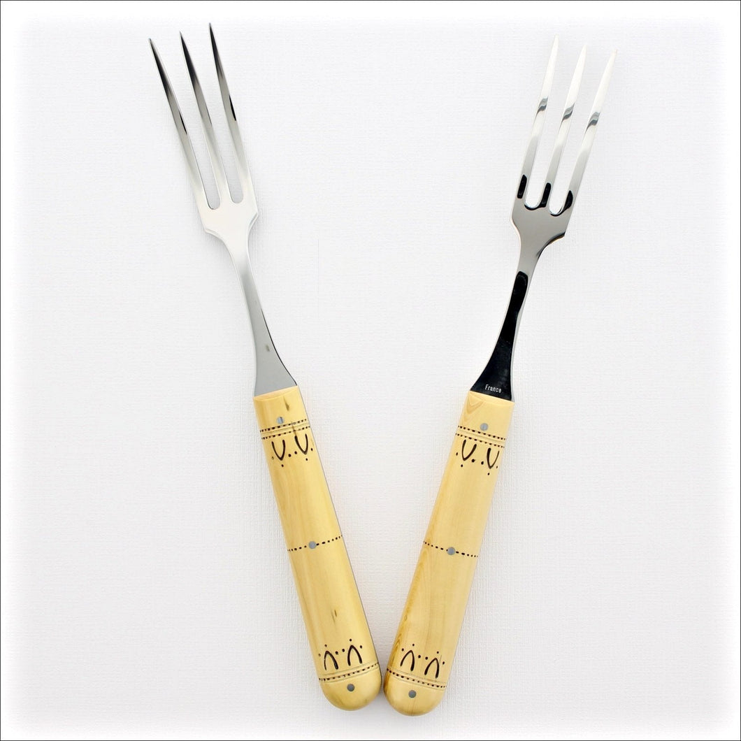 Nontron Carving Fork Boxwood Handle Cutlery Never Under LLC 