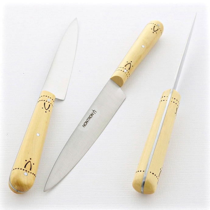Nontron Paring Kitchen Knife N°12 Boxwood Handle Cutlery Never Under LLC 
