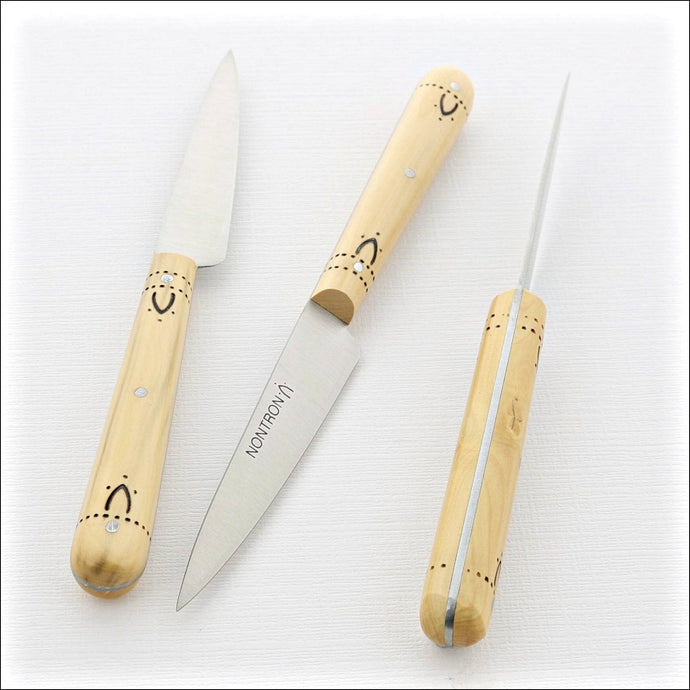 Nontron Paring Kitchen Knife N°9 Boxwood Handle Cutlery Never Under LLC 