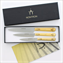 Load image into Gallery viewer, Nontron Paring Trio Kitchen Knives Cutlery Never Under LLC 
