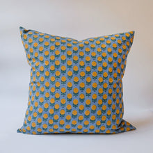 Load image into Gallery viewer, Pakhi - Hand Block-printed Linen Pillow Cover Throw Pillows Soil to Studio 
