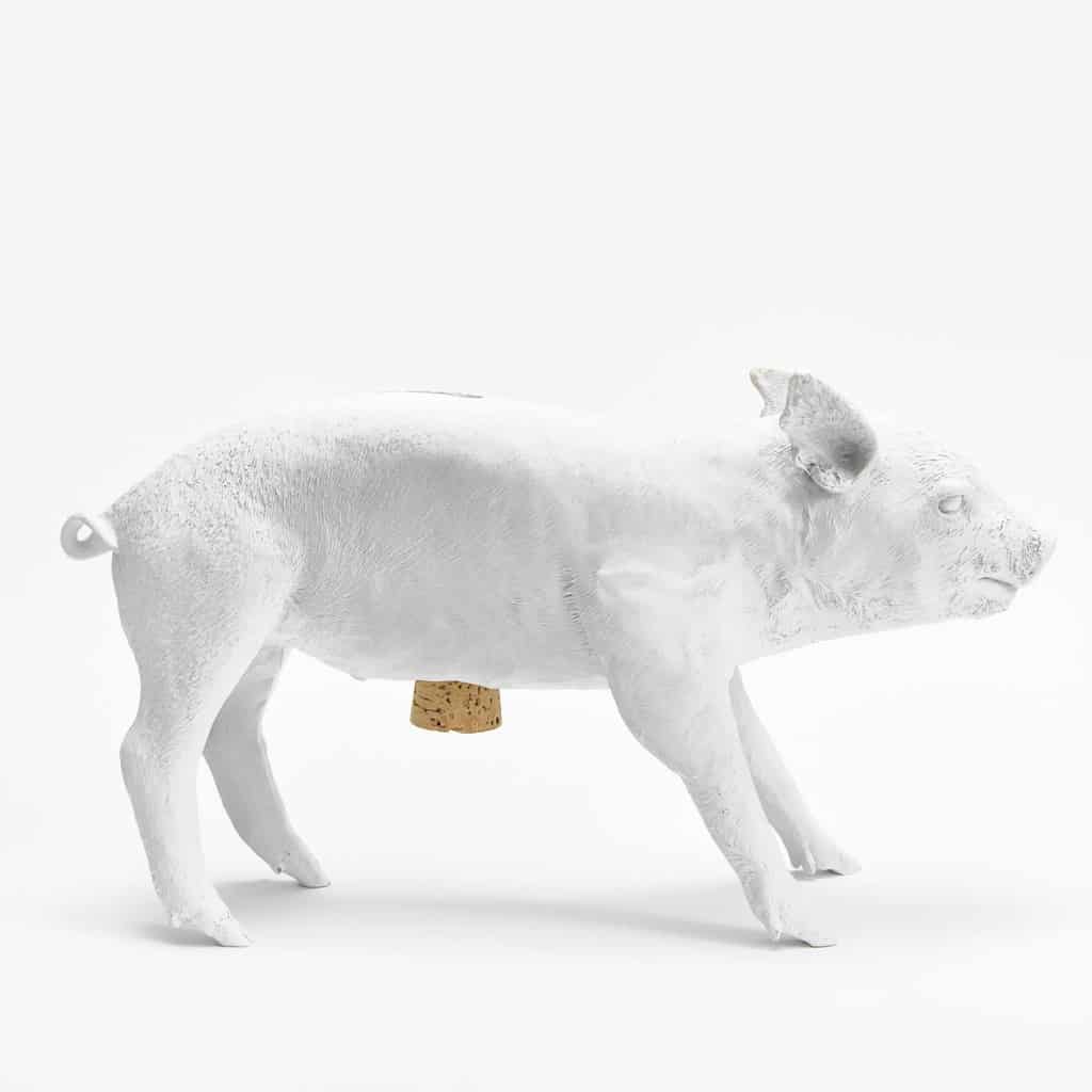BANK IN THE FORM OF A PIG (Matte White) white Harry Allen Design 