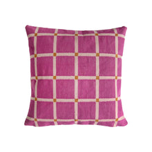 Load image into Gallery viewer, GRID PILLOW - REVERSIBLE - PINK Pillow Leah Singh 
