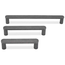 Load image into Gallery viewer, Ribbed Cabinet Pull HARDWARE &amp; TOOLS Hapny Home Weathered Nickel (WN) 96mm 
