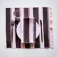 Load image into Gallery viewer, Rose Stripe Placemat Placemats Goldie Home 
