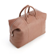 Load image into Gallery viewer, Weekender Duffel Bag in Pebble Grain Leather Royce New York Tan 
