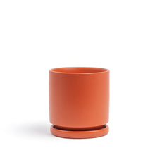 Load image into Gallery viewer, 4.5&quot; Cylinder Pot with Water Saucer INDOOR PLANTERS Momma Pots Rust 
