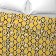 Load image into Gallery viewer, Sisters Duvet Cover SHEETS, DUVET COVERS, &amp; PILLOWCASES AphroChic Queen Gold 
