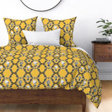 Load image into Gallery viewer, Sisters Duvet Cover SHEETS, DUVET COVERS, &amp; PILLOWCASES AphroChic King Gold 
