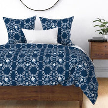 Load image into Gallery viewer, Sisters Duvet Cover SHEETS, DUVET COVERS, &amp; PILLOWCASES AphroChic King Indigo 
