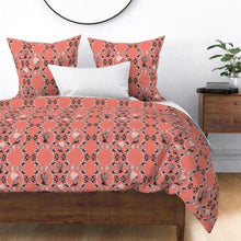 Load image into Gallery viewer, Sisters Duvet Cover SHEETS, DUVET COVERS, &amp; PILLOWCASES AphroChic King Persimmon 
