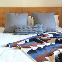 Load image into Gallery viewer, Stacked - Blues Patterned Throw Happy Habitat 
