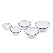 Load image into Gallery viewer, Set of 5 enamel nesting bowls Plates &amp; Bowls Ameico 
