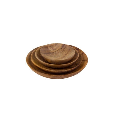 Teak Root Shallow Dishes, Set of 4 – Afternoon Light