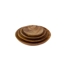 Load image into Gallery viewer, Teak Root Shallow Dish Set/4 Sir|Madam 
