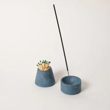 Load image into Gallery viewer, Incense &amp; Matchstick Holder Set Candles &amp; Home Fragrances Pretti.Cool Cobalt Terrazzo 
