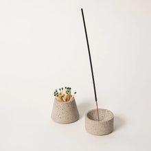 Load image into Gallery viewer, Incense &amp; Matchstick Holder Set Candles &amp; Home Fragrances Pretti.Cool Natural Terrazzo 
