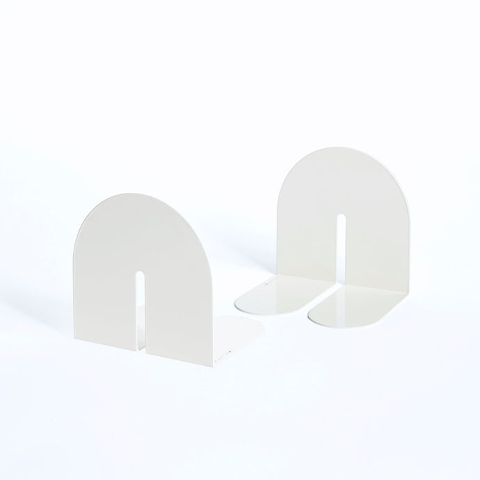 Large Cool White Dumbo Bookend - Set of 2 Bookends & Paperweights Tortuga Forma 