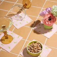 Load image into Gallery viewer, Flamingo Pin Cocktail Napkins COCKTAIL NAPKINS Atelier Saucier 
