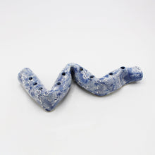 Load image into Gallery viewer, White Crawl Ceramic Menorah 1 Julia Elsas 
