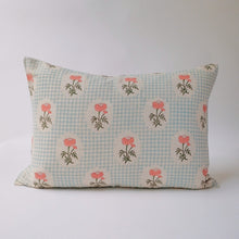 Load image into Gallery viewer, Zara - Hand Block-printed Linen Pillowcase (Sky Blue) Soil to Studio 
