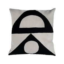 Load image into Gallery viewer, ZAZA SHAPES PILLOW - BLACK Pillow Leah Singh 
