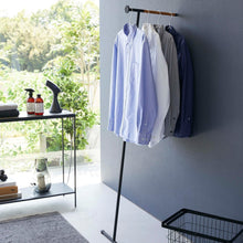 Load image into Gallery viewer, Leaning Clothes Hanger (64&quot; H) - Steel + Wood Coat Rack Yamazaki Home 
