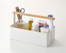 Load image into Gallery viewer, Storage Caddy - Steel + Wood - Large Baskets and Bins Yamazaki 

